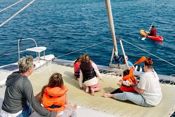 Luxury Catamaran Shared Sailing Experience - Tapas and drinks at anchor