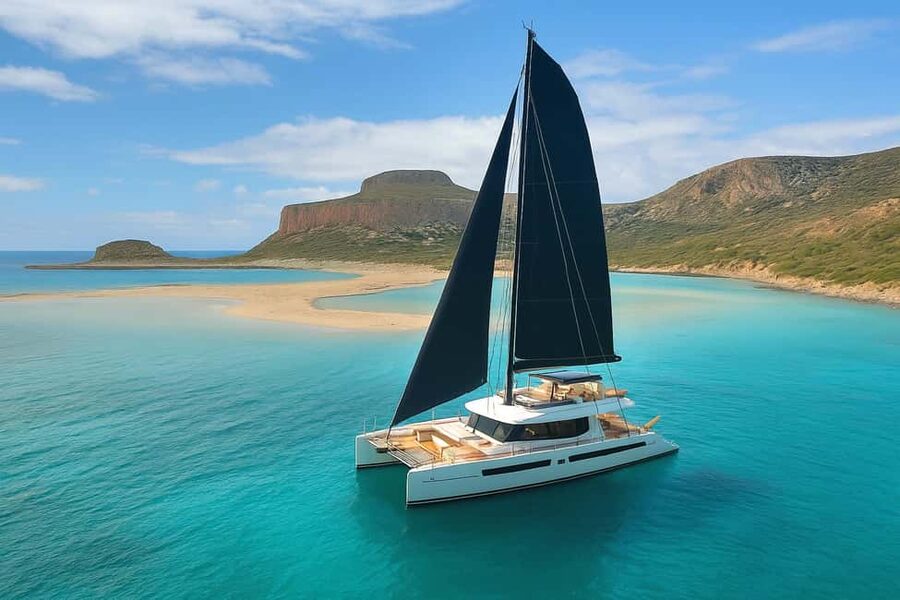 Luxury Catamaran to Balos: Sunset, Snacks, Drinks & Transfer - What the catamaran feels like onboard