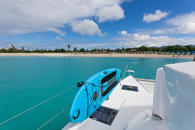 Luxury Private Full-Day Catamaran Charter in St Maarten & Saint-Martin - Snorkeling, paddleboards, and beach stops