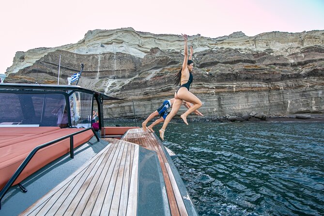 Luxury Private Power Catamaran Tour in Santorini - Armeni Bay and the chance to swim