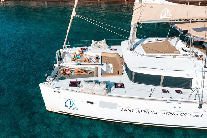 Luxury Santorini Catamaran Cruise: Lunch, BBQ, Drinks, Transfers - Key points to know before booking