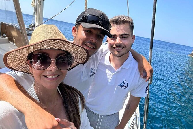 Luxury Santorini Catamaran Cruise: Lunch, BBQ, Drinks, Transfers - Food, drinks, and the onboard atmosphere