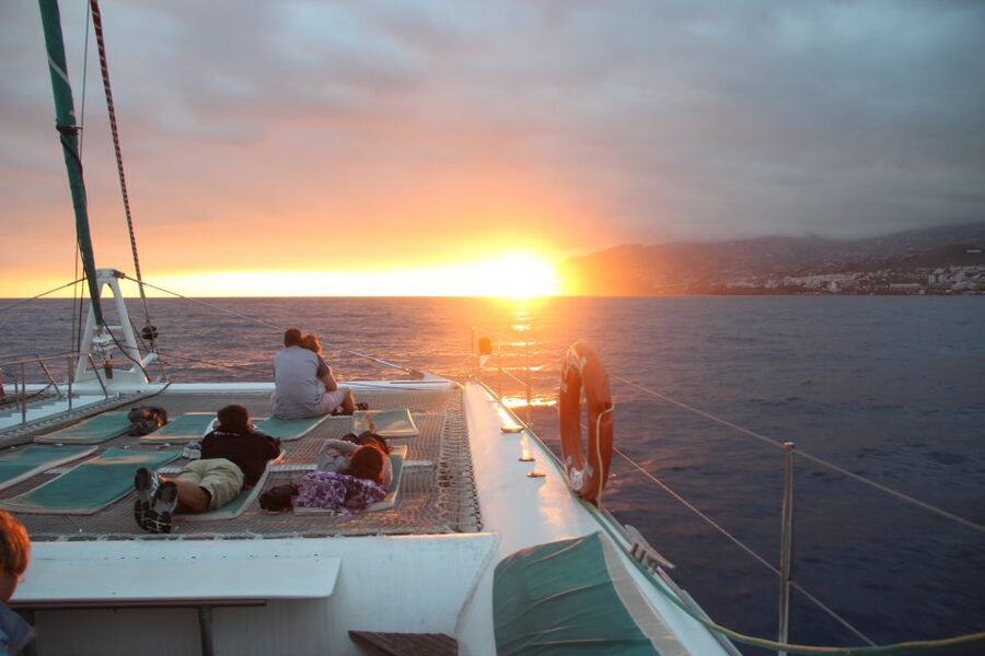 Madeira: Funchal Sunset Tour by Catamaran - Watching the sunset from the return trip