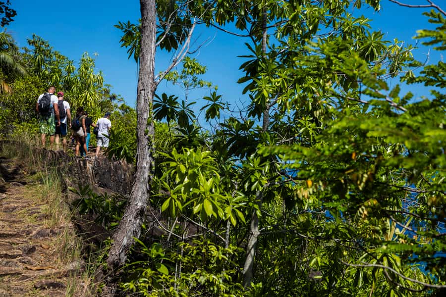Mahé: Baie Ternay Park Catamaran Cruise with BBQ Lunch - Cruising toward Anse Major