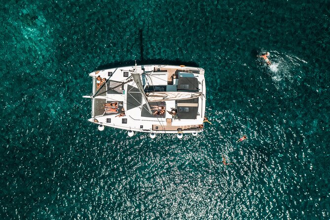 Majestic Catamaran Caldera Cruise with Snacks, Meal & Drinks - Key points at a glance