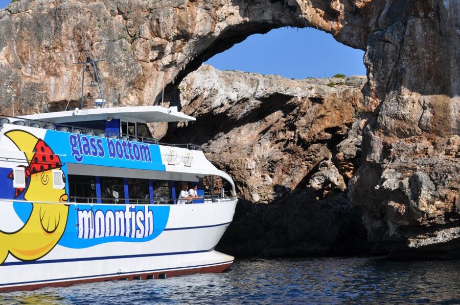 Mallorca: Glass-Bottom Catamaran Along the East Coast - The swimming stop is weather dependent