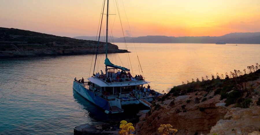 Malta: Blue Lagoon Evening Catamaran Cruise - Crystal Lagoon and the other possible bays