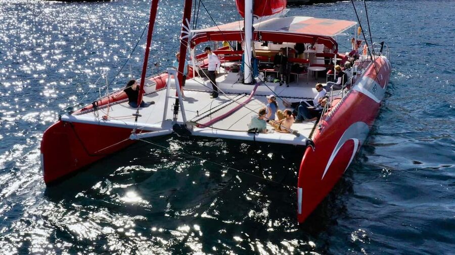 Marseille : Calanques Catamaran Cruise with Lunch & Wine - Sormiou brings the cliffs close