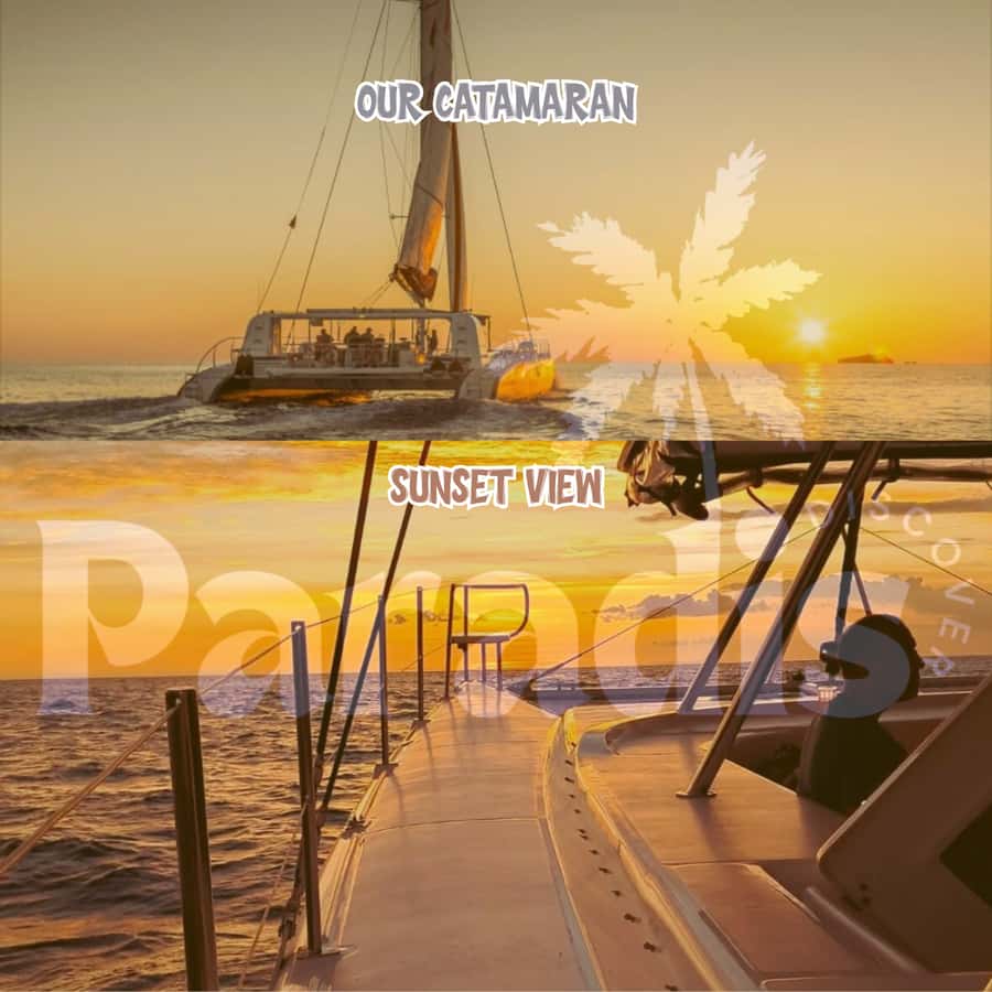 Mauritius: Catamaran Sunset Cruise with Food, Drinks & DJ - Sunset from the deck