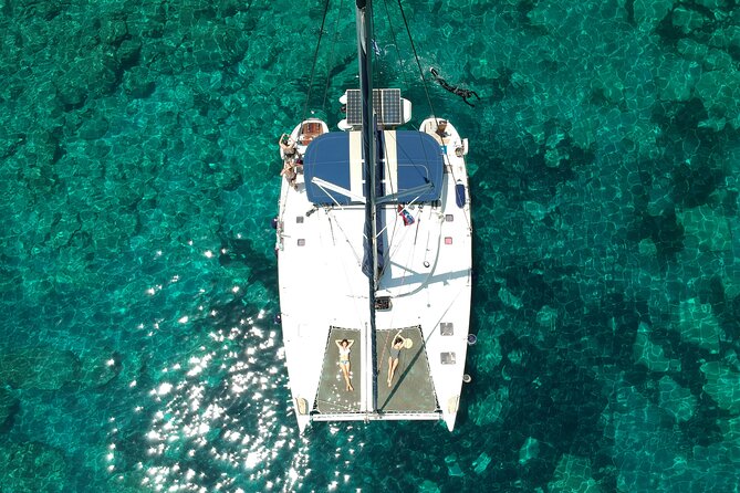 Milos caves snorkelling Catamaran Cruise in a small group - Food, drinks, and life onboard