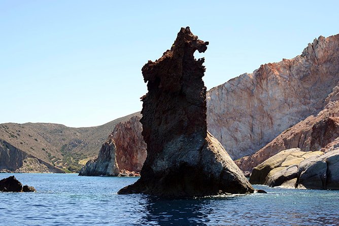 Milos caves snorkelling Catamaran Cruise in a small group - Kalogries Beach: a gentle first swim
