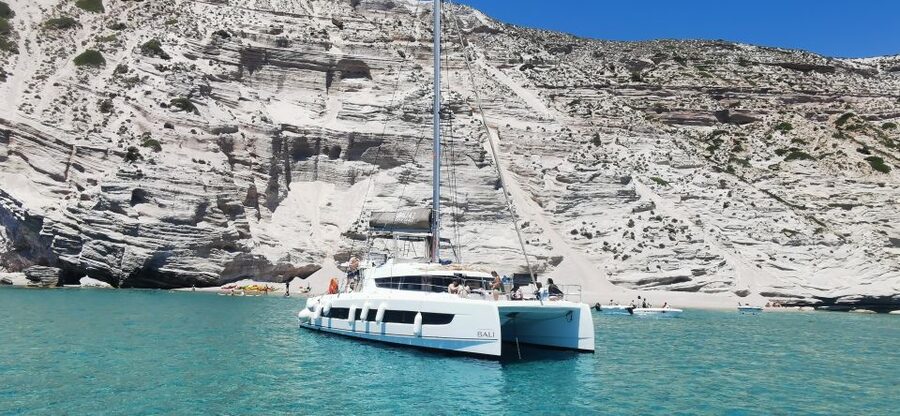Milos: Full-Day Catamaran Cruise with Food and Open Bar - Poliegos and the Blue Lagoon