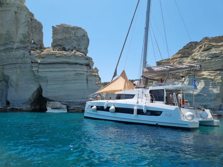 Milos: Full-Day Catamaran Cruise with Food and Open Bar - Starting in Adamantas with a short safety briefing
