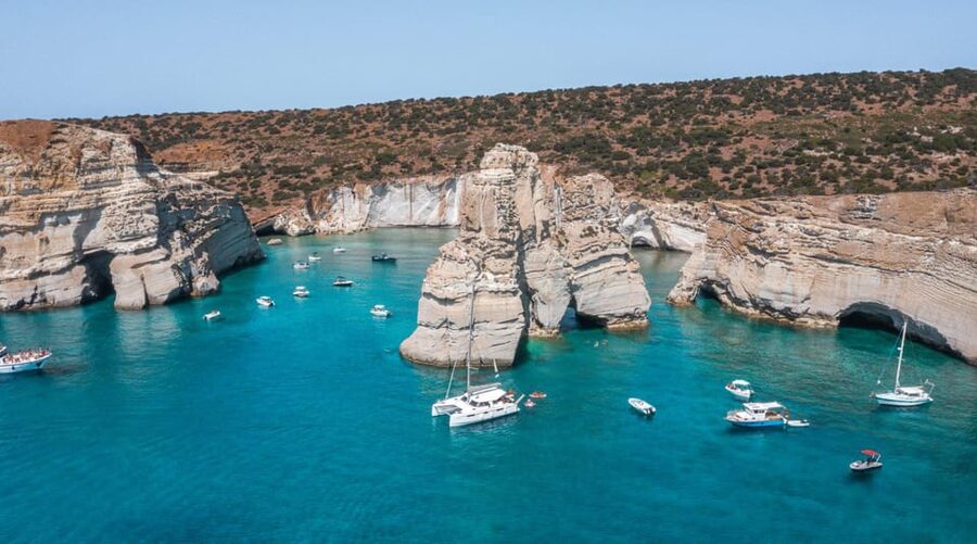 Milos: Full Day Luxury Catamaran with Full Meal & Open Bar - Kleftiko is the day’s main event