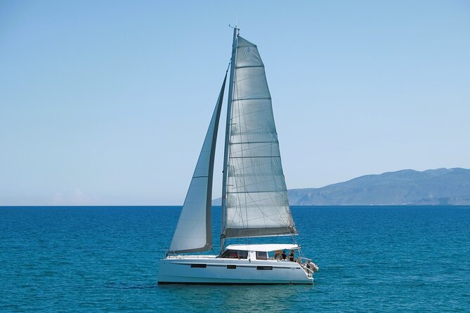 Milos Luxury Catamaran Cruise to Kleftiko Bay with Lunch - Setting Sail From Adamantas With Coffee in Hand