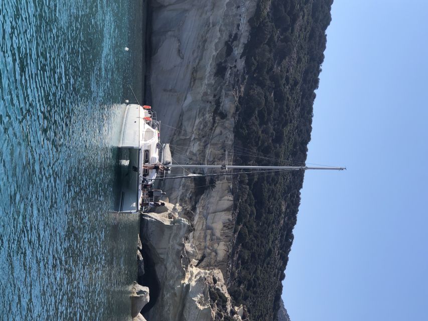 Milos: Sunset Catamaran Cruise with Kleftiko Visit - Leaving Adamas at 15:00