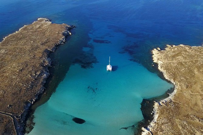 Mykonos Catamaran Full Day Private Cruise, 8-flavor Meal & Drinks - The South Coast Alternative