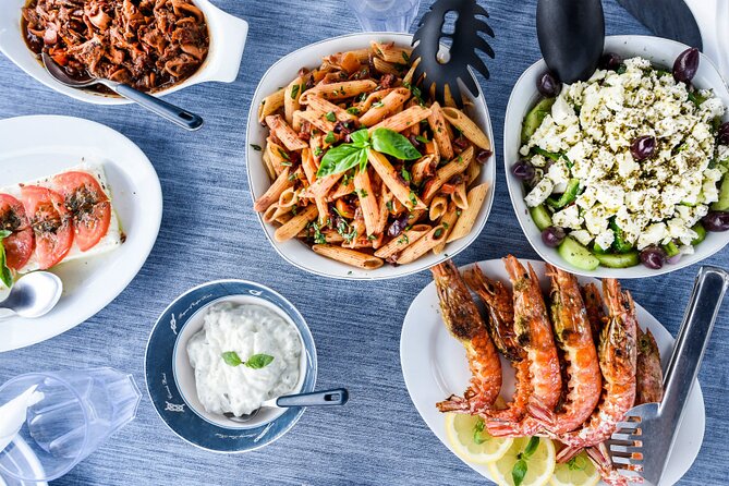 Mykonos Catamaran Premium Day-Sunset Tours 8-flavor Meal & Drinks - Delos from the water, not from the ruins