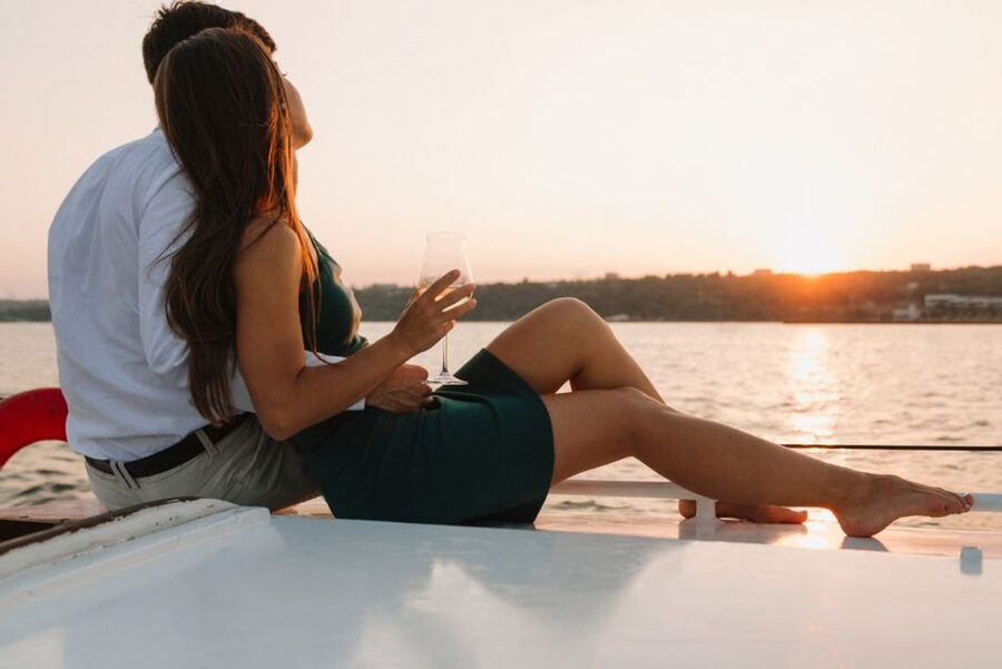 Mykonos: Private Catamaran Cruise w/ Food, Drinks & Transfer - A short look toward Delos