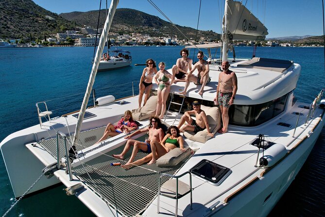 Nafplio Catamaran Full Day Sailing Private Cruise - Karathona Beach: the final swim