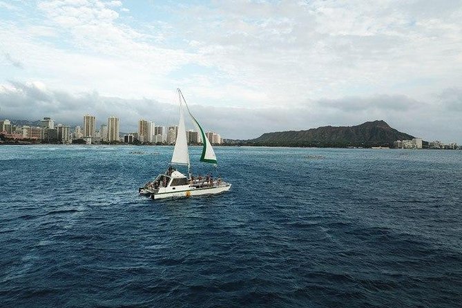 Oahu Catamaran Waikiki Sunset on 40 Foot Catamaran: Food and BYOB - Heading toward Diamond Head