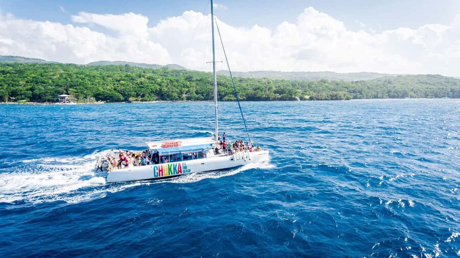 Ocho Rios: Catamaran Sail & Snorkel + Dunn's River Climb - Two Jamaican highlights in one five-hour outing