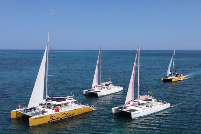 PARTY Catamaran Cruise with Snorkeling Rick's Cafe ADULTS ONLY - Setting out from Negril at 2:30 p.m.