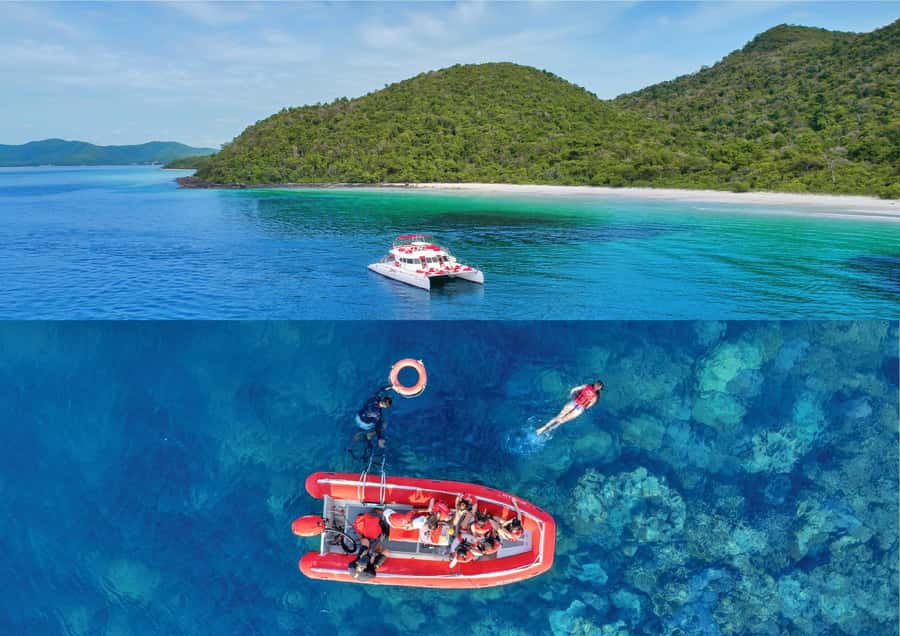 Pattaya: 2 Islands one day trip on Catamaran with Lunch - Snorkeling, fishing, and paddleboarding