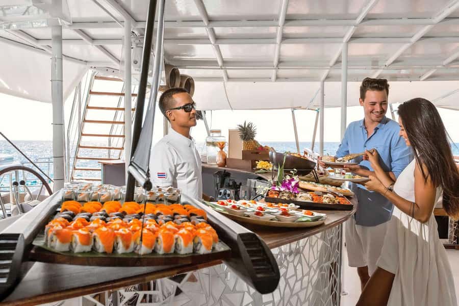 Phuket: Coral and Racha Islands Hype Luxury Catamaran - Racha Island and the best snorkeling stop