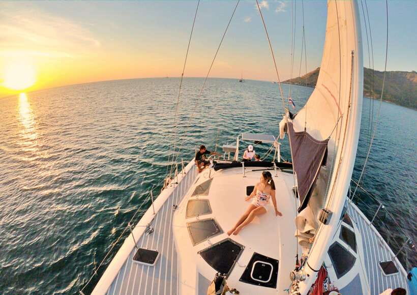 Phuket: Coral Island Catamaran Cruise with Sunset Dinner - Pickup from Phuket beaches and the ride to Chalong