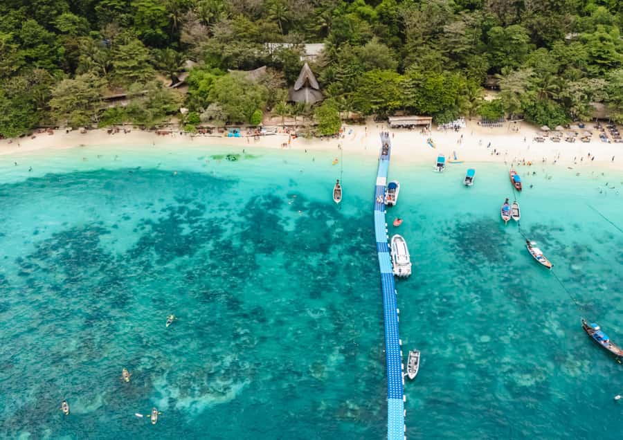 Phuket: Coral, Racha, Promthep Island Party Catamaran trip - Phuket to Coral Island by catamaran