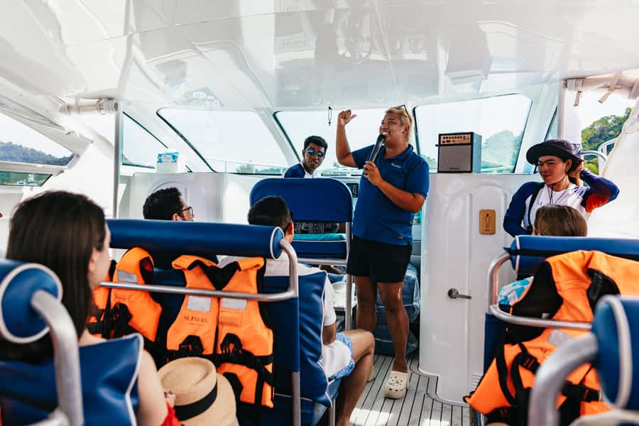Phuket: Phi Phi Islands Day-Trip by Speed Catamaran - Pileh Lagoon by traditional longtail boat