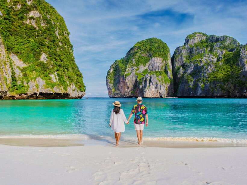 Phuket: Phi Phi, Maya and Khai Or Bamboo Island by Catamaran - Maya Bay, famous and heavily managed