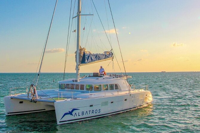 Plus Full Day Catamaran Tour to Isla Mujeres All Inclusive - Snorkeling in a busy stretch of water