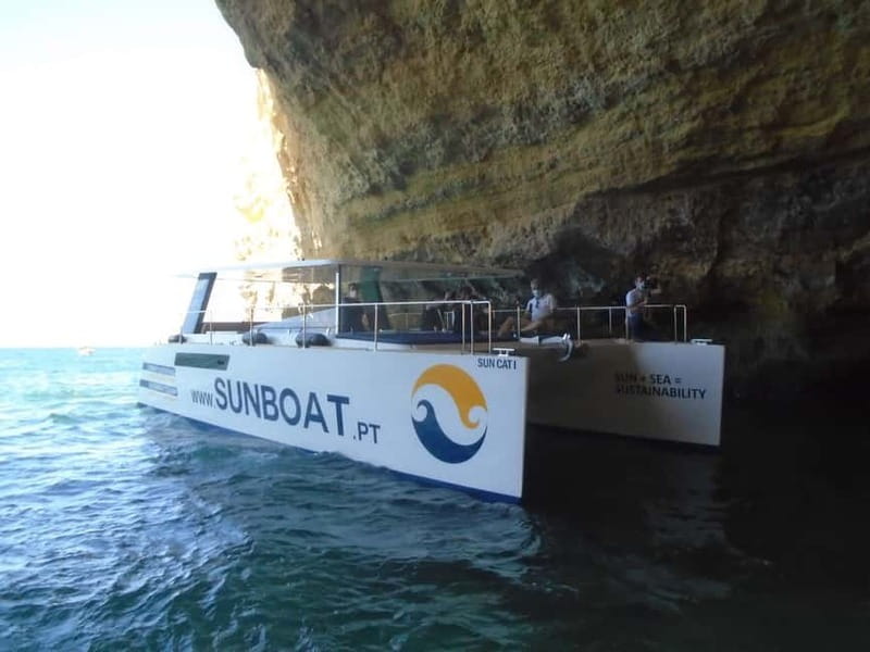 Portimão: Benagil Caves & Golden Coast Eco Catamaran Tour - The summer swim stop and sunset choice