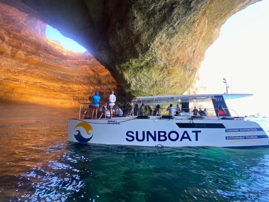 Portimao: SUNSET Benagil Caves Tour | Eco Catamaran - Key points at a glance