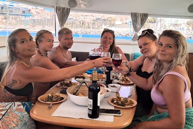 Private 4 hour Catamaran cruise in south coast of Gran Canaria - Two anchor stops for swimming and snorkeling