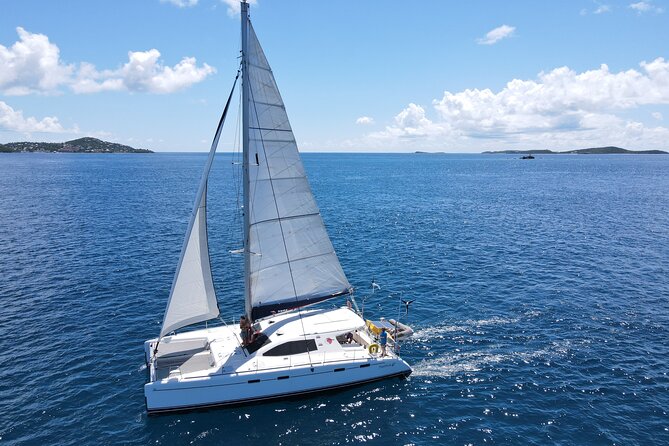 Private 6 Hrs 47 ft. Catamaran Snorkel & Cielo Charter (30p. max) - A private boat day that earns its price with a full group