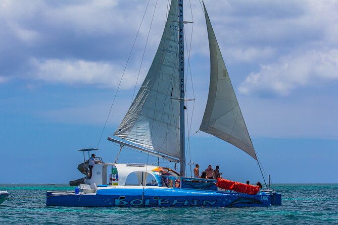 Private Catamaran Adventure Cruise with Rope Swing and Water Slide - Caribbean music, cocktails, and a light lunch