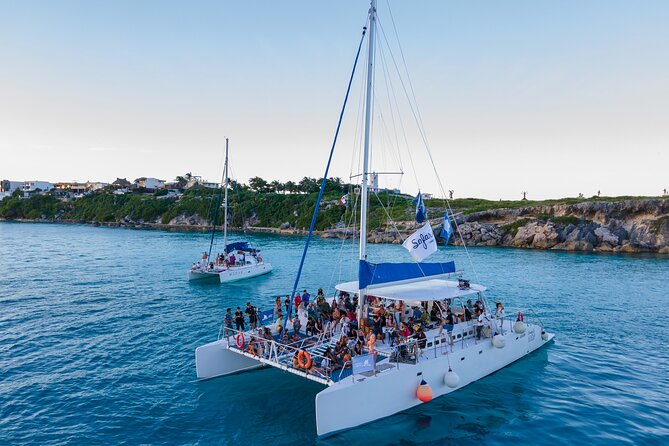 Private Catamaran from Cancun to Isla Mujeres | For up to 100 pp - El Farito gives you 45 minutes to snorkel