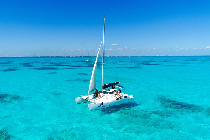 Private Catamaran from Cancun to Isla Mujeres for up to 13 People - Leaving Marina Las Perlas for Isla Mujeres