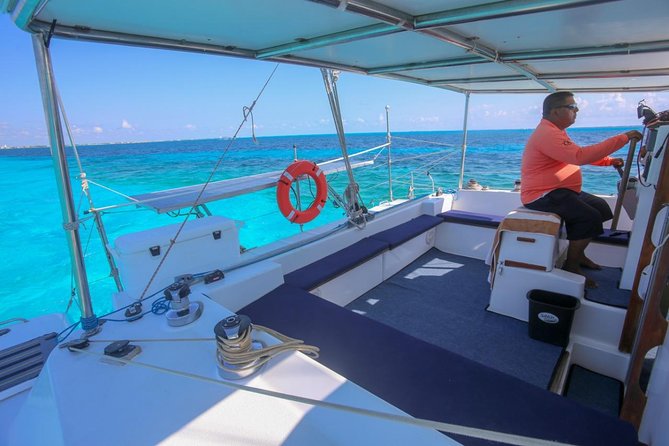 Private Catamaran from Cancun to Isla Mujeres | For up to 40 pp - The first sail toward Manchones Reef