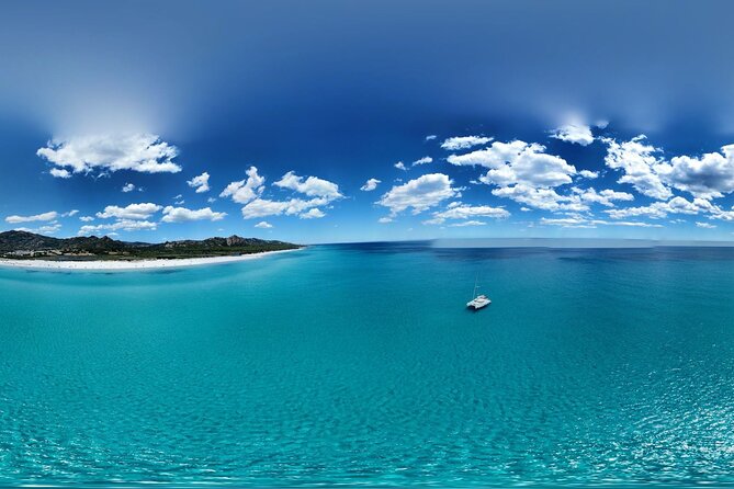 Private catamaran sailing trip around La Caletta -Berchida - Sardinia - Starting at 9:00 a.m. in San Giovanni di Posada