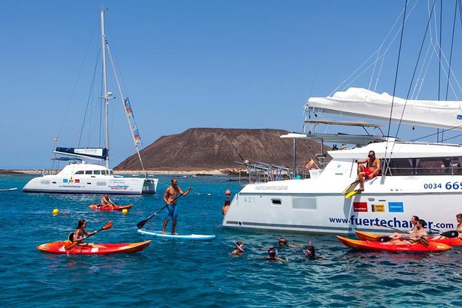 Private Catamaran trips to Lobos Island in Lagoon 400 - Water time with snorkeling, kayaks, and paddleboards