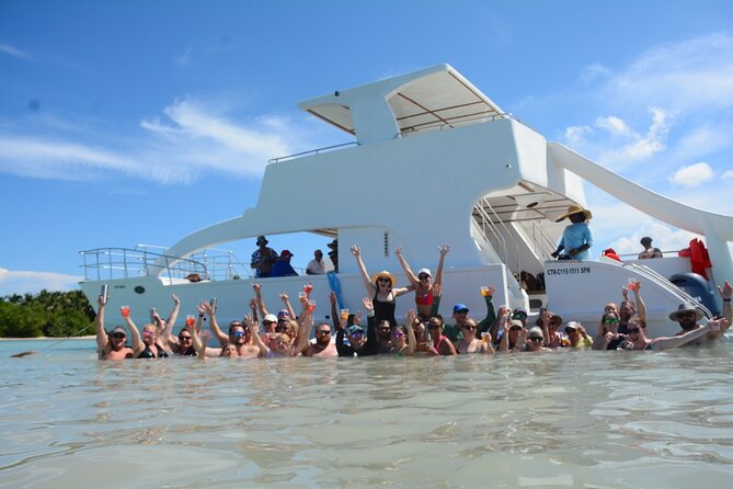 Private Catamaran with Sound system, Slide, Open bar & Snorkeling - A private boat day built around celebration