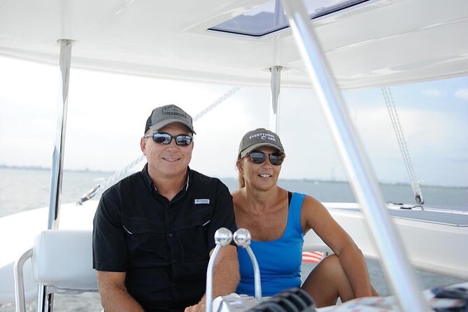 Private Charleston Harbor Catamaran Sail - Seeing the Battery from the harbor