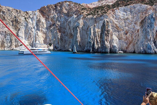 Private Full Day Catamaran Cruise from Paros with Lunch - Faneromeni Beach and nature’s rough edges