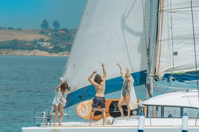 Private Full Day Cruise in Corfu on Lagoon Catamaran - Kerasia offers a quieter pebble beach stop
