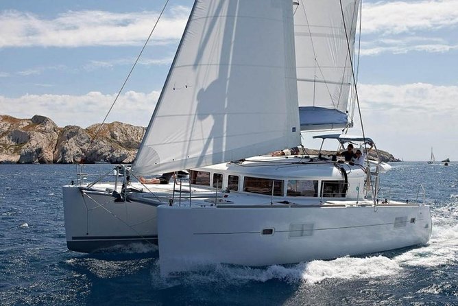 Private Luxury Santorini Catamaran Cruise with Port Pickup - Why seeing Santorini from a catamaran works