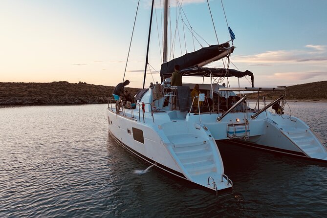 Private Mykonos Catamaran Day Cruise with Meals & Water Toys - Wind, safety, and what can go wrong